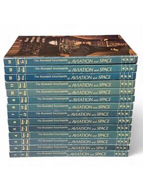 Vintage Book Set The Illustrated Encyclopedia of Aviation and Space Volumes 1-14